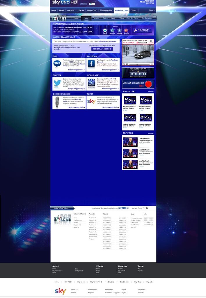 Sky - Italia's got talent 2015-2016 - Web voting