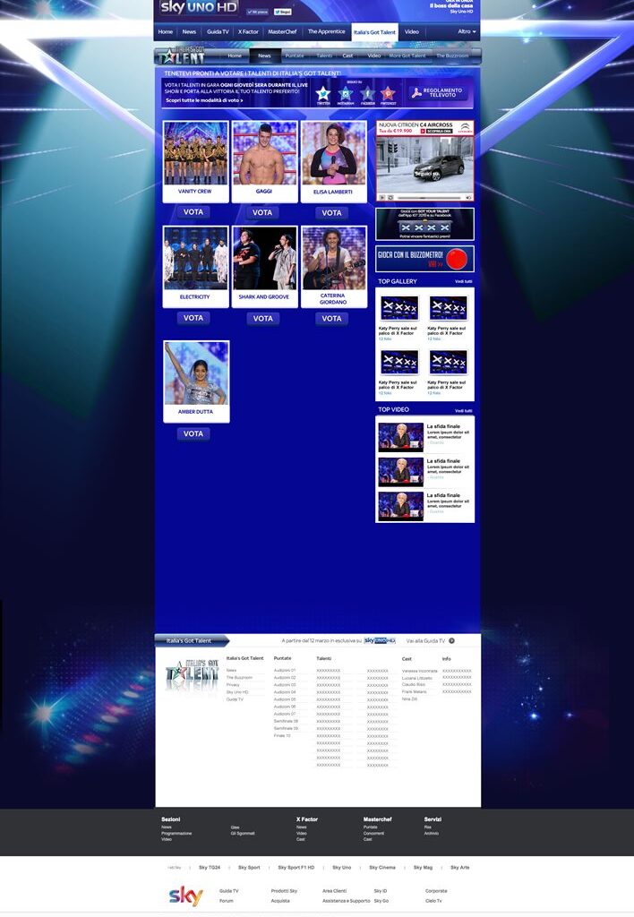 Sky - Italia's got talent 2015-2016 - Web voting