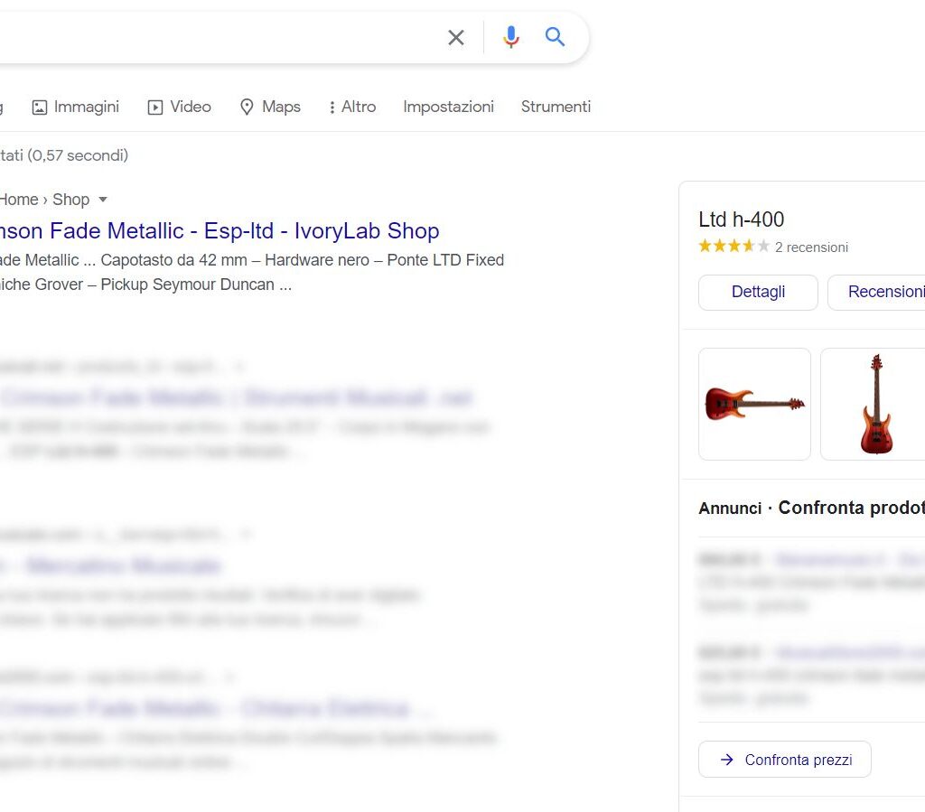 posizionamento Google e-commerce Ivorylab