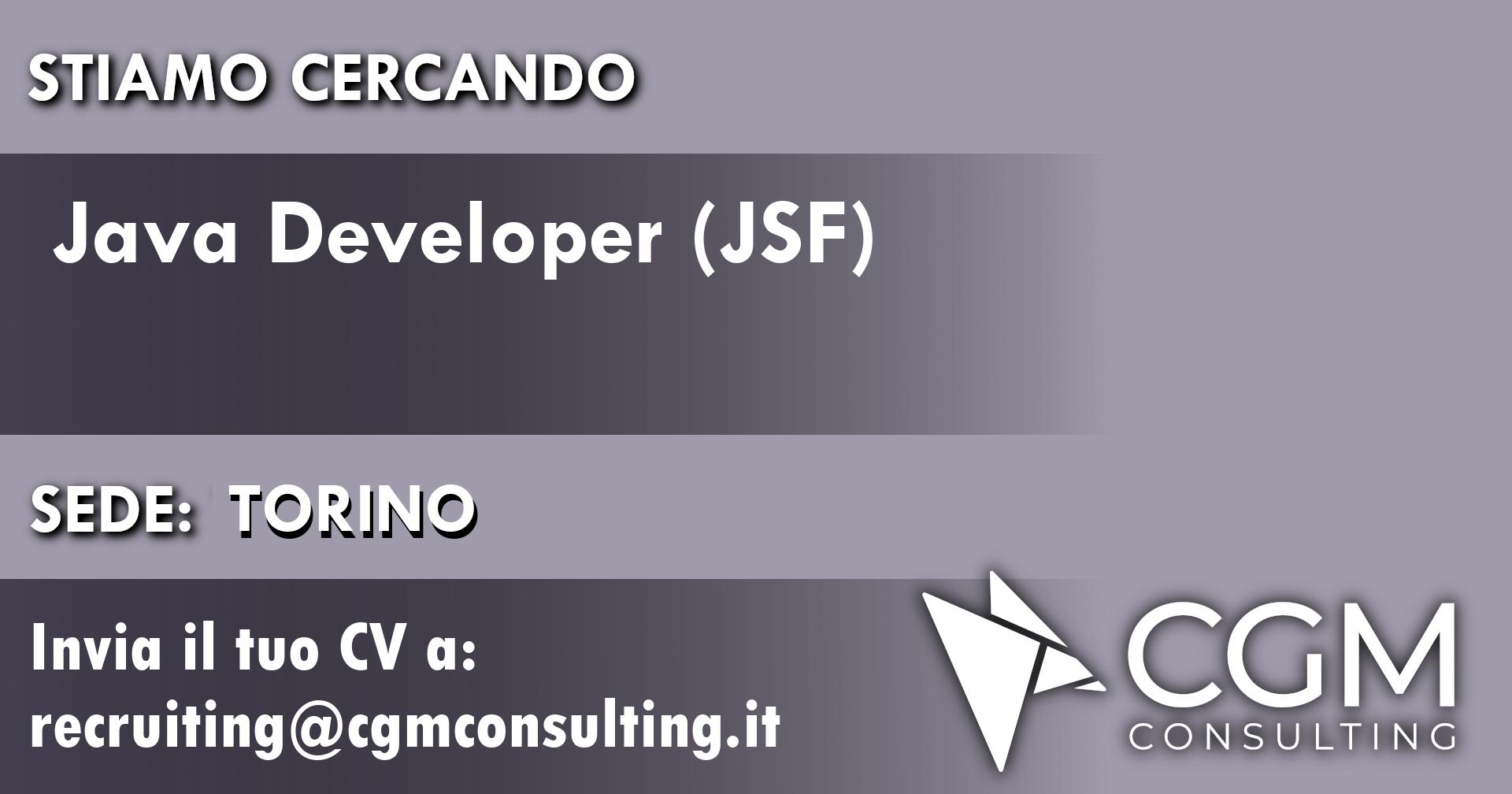 Java Developer (JSF) a Torino o da Remoto - CGM Consulting S.r.l.