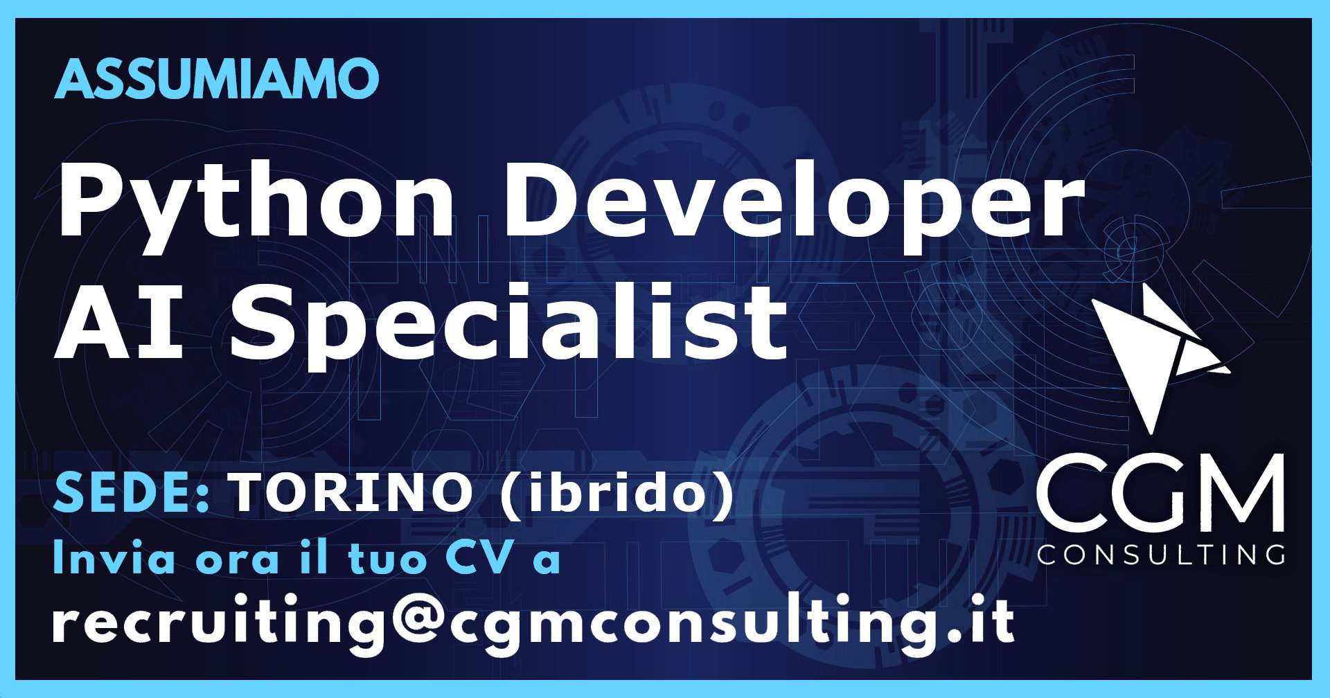 Python Developer – AI Specialist (Torino, modalità ibrida) - CGM ...
